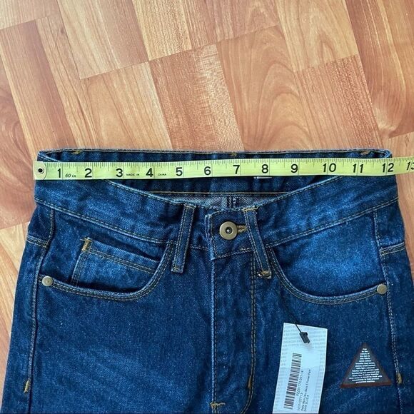 Boohoo blue high rise boyfriend mom jeans dark wash size‎ 2 NEW NWT - Picture 7 of 10